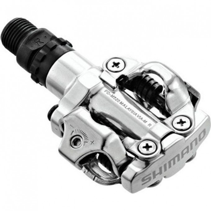Педали SHIMANO M520, с шипами, серебристый EPDM520S Педали SHIMANO M520, с шипами, серебристый EPDM520S