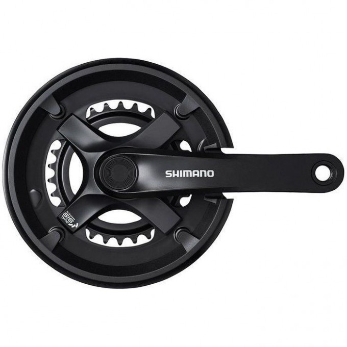Система SHIMANO TY501, 170 мм, для 2x7/8 скоростей, квадрат, 46/30 EFCTY5012C60CLB Система SHIMANO TY501, 170 мм, для 2x7/8 скоростей, квадрат, 46/30 EFCTY5012C60CLB