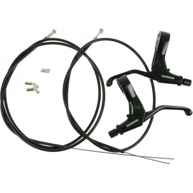 Тормозная ручка SHIMANO BL-R550 черная, правая/левая, тросик+оплетка (комплект) EBLR550PAL Тормозная ручка SHIMANO BL-R550 черная, правая/левая, тросик+оплетка (комплект) EBLR550PAL