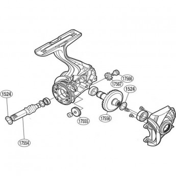 Запчасть для катушки SHIMANO GEAR SET набор шестеронок главной пары
