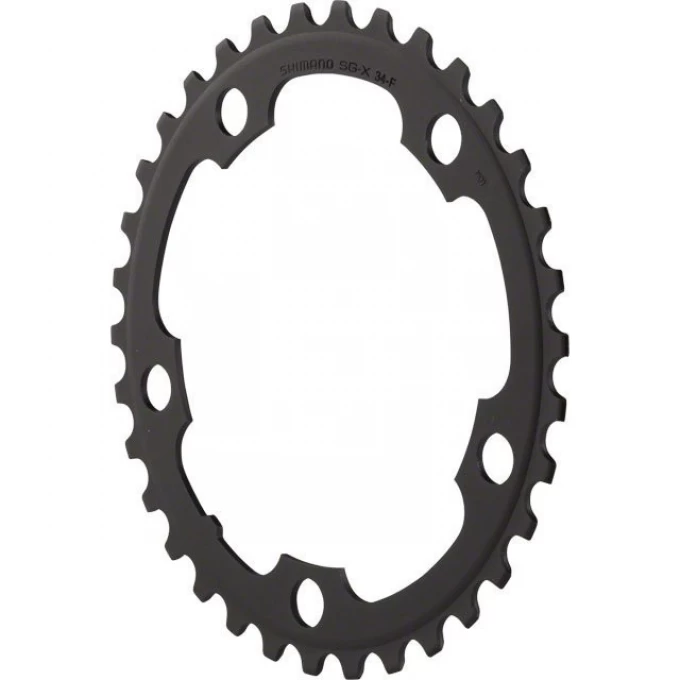 Звезда передняя SHIMANO Y-PART, для FC-RS500, 36T-MJ, черная, для 46-36T/52-36T Y1PR36000